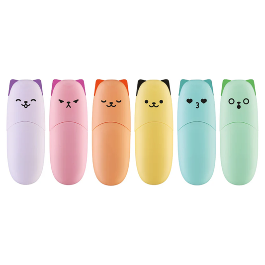 Kitty Cat Highlighters Pack of 6