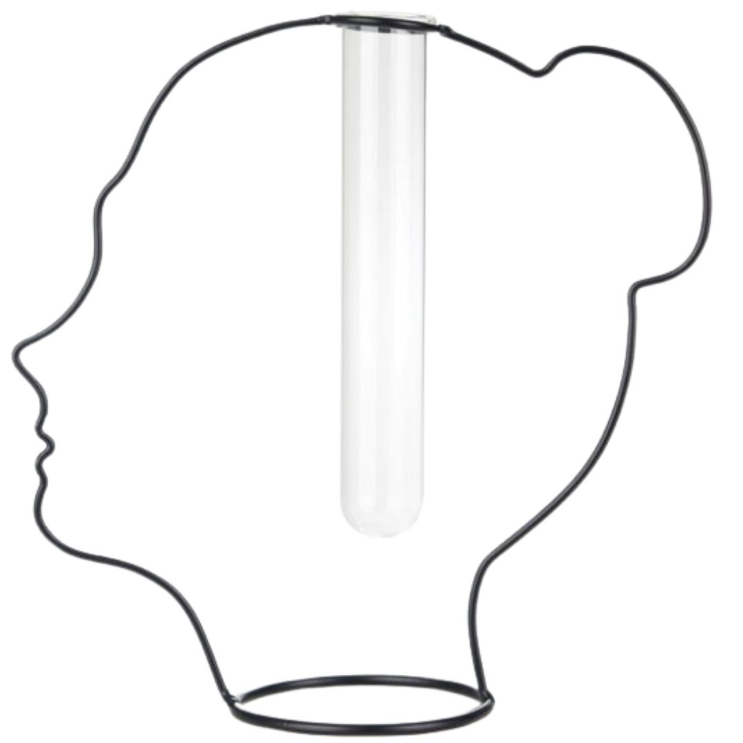 Vase Silhouette Lady | Black