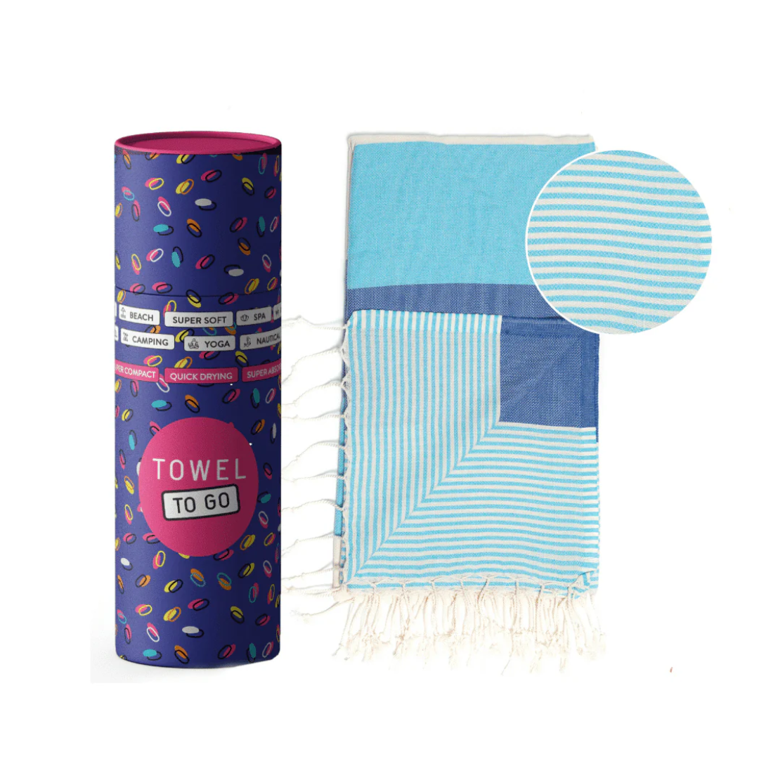 Towel to Go Beach Towel | Turquoise & Blue