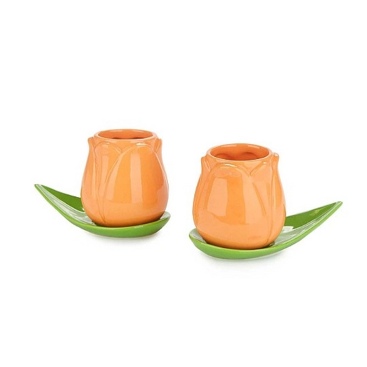 Tulip Coffee Cup Set of 2 | Orange