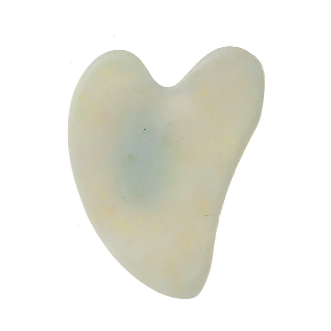 Gua Sha Face Massage Tool | White Jade