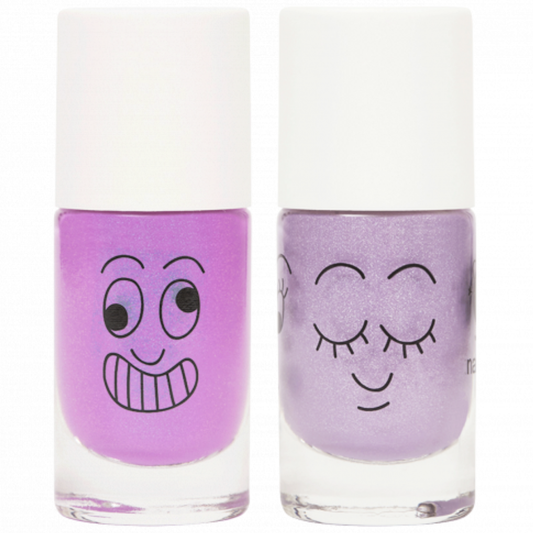 Nailmatic Kid Nail Polish Set | Neon Lilac & Glitter Lilac