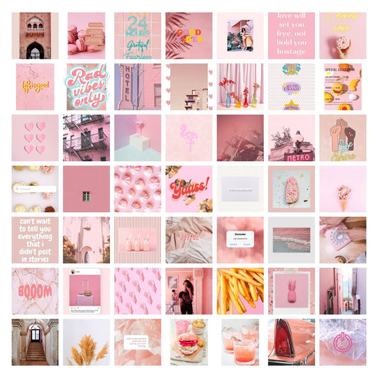 Set of 100 Pink Island Photos- Posters