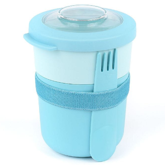 Amuse 2 in 1 Container With Cutlery | Blue