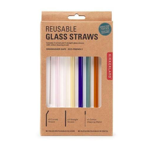 Colored Reusable Glass Straws