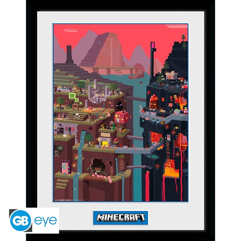 Minecraft Framed Print World