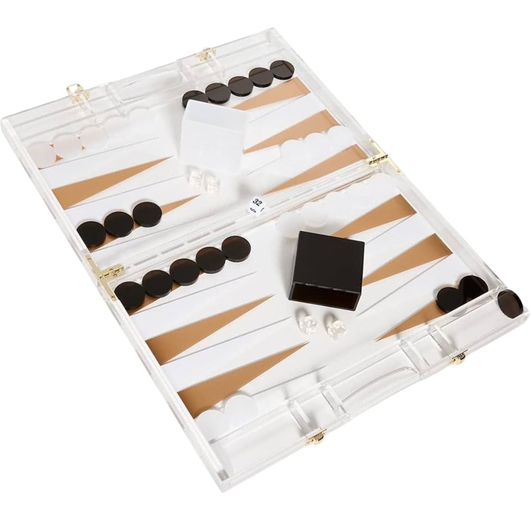 Lucite Backgammon | Whiskey Noir