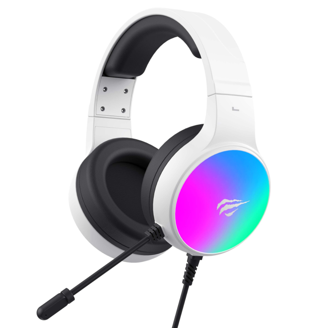 Havit Wired Gaming Headphones With Mic | White RGB