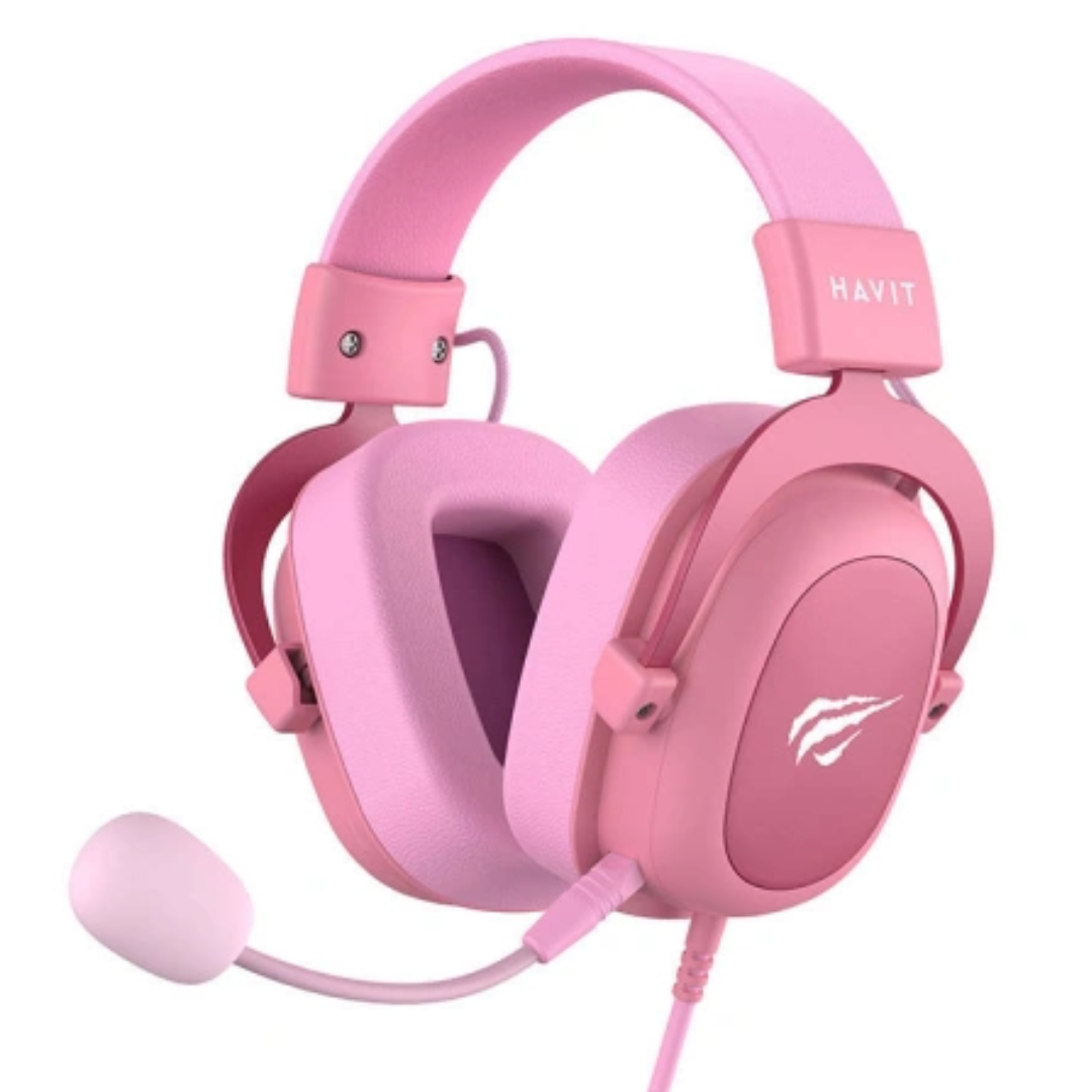 Havit Wired Gaming Headphones With Mic | Pink