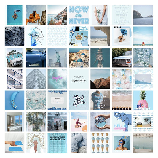 Set of 50 Blue Ocean Photos- Posters