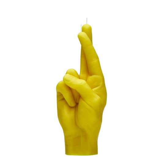 Candle Crossed Fingers | Yellow