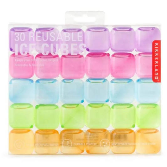 Reusable Colored Ice Cubes Set of 30