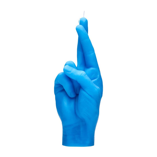 Candle Crossed Fingers | Blue