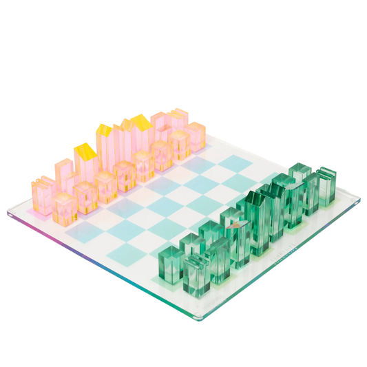 Sunnylife Lucite Chess & Checkers