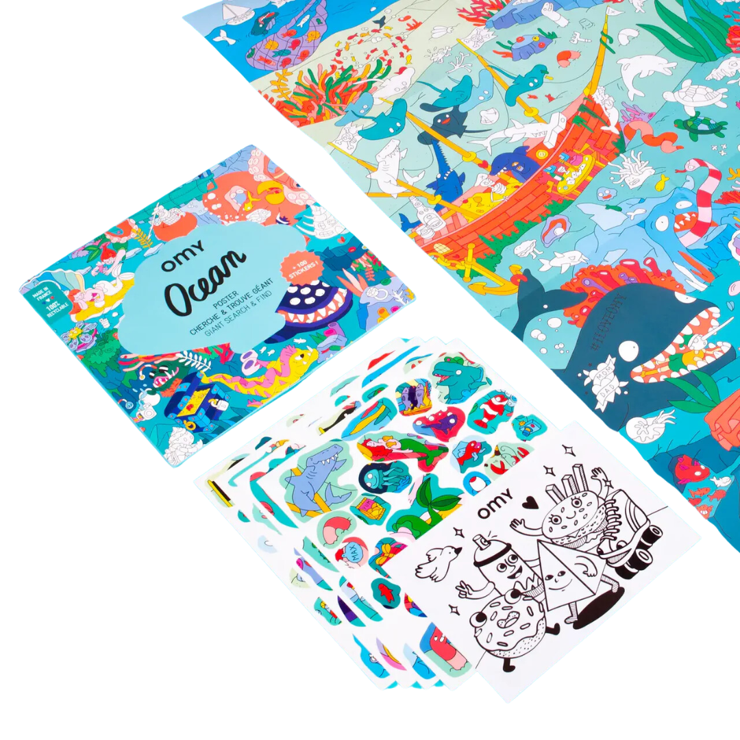 OMY Giant Poster & Sticker | Ocean