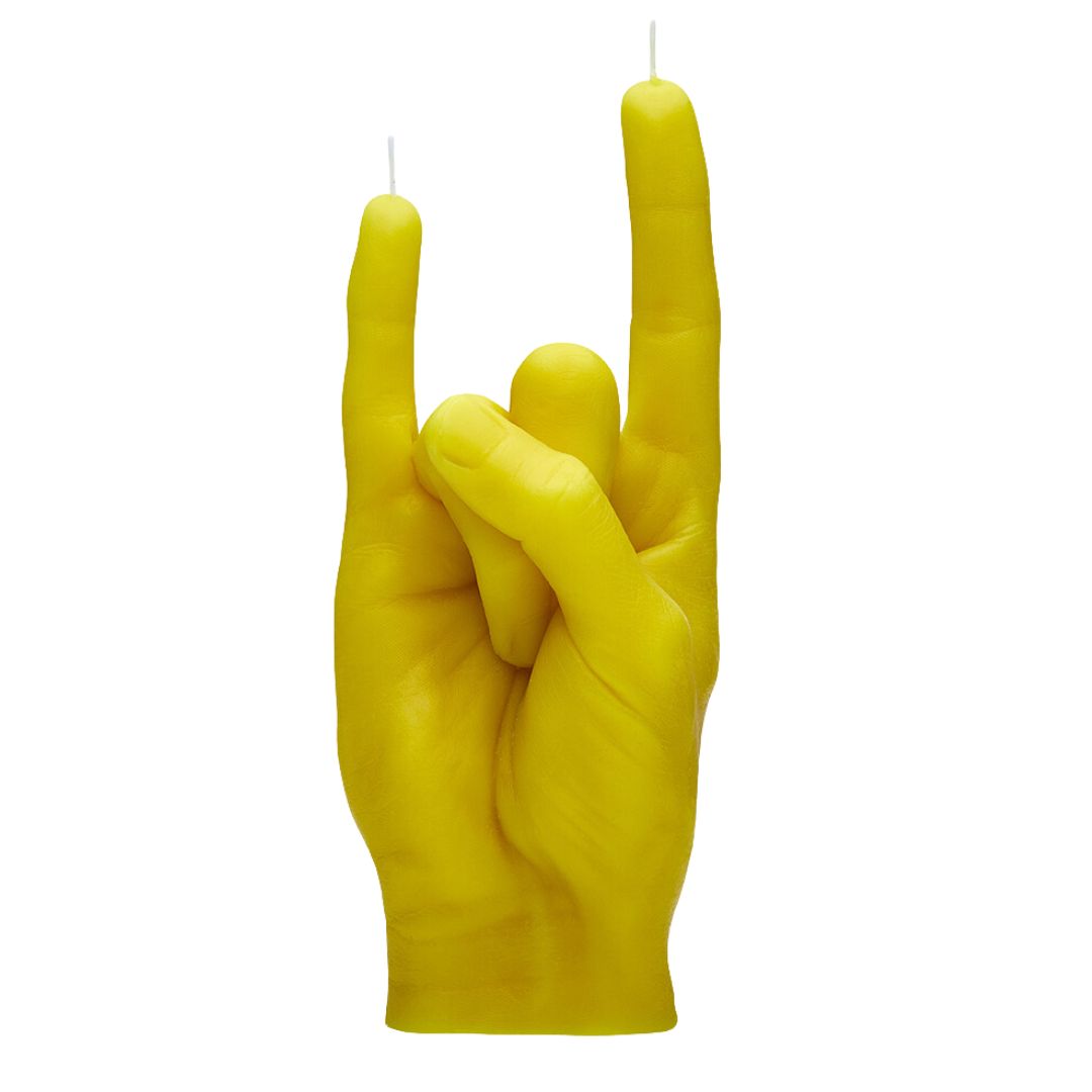 Candle Hand You Rock | Yellow