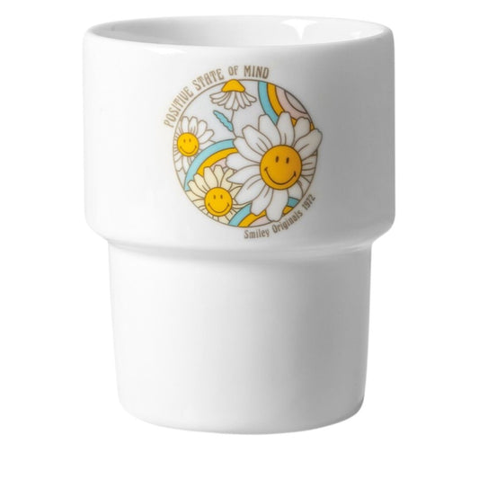 Smiley Positive Mind Mug - Flowers