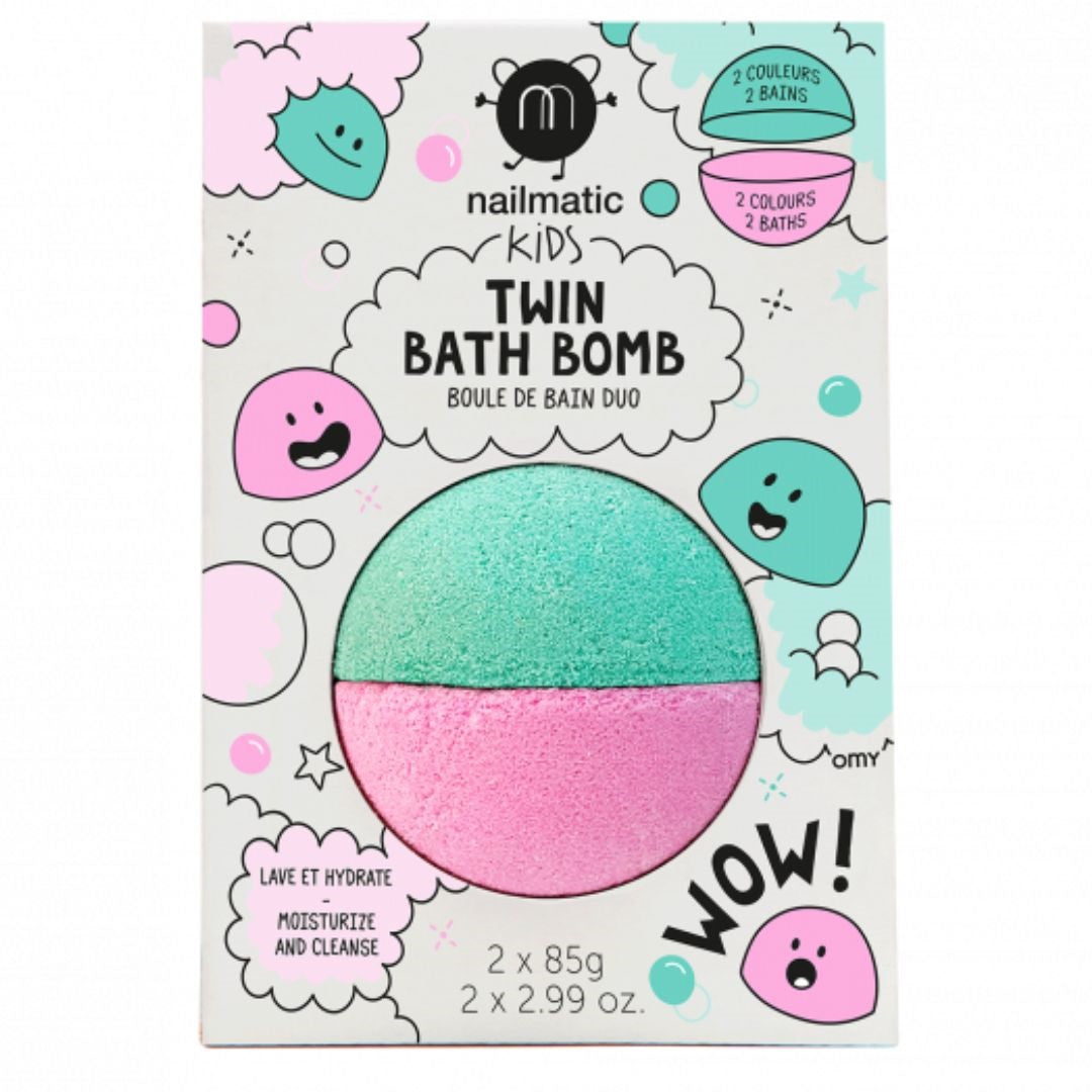 Nailmatic Twin Bath Bomb - Pink & Lagoon