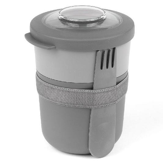 Amuse 2 in 1 Container With Cutlery | Grey