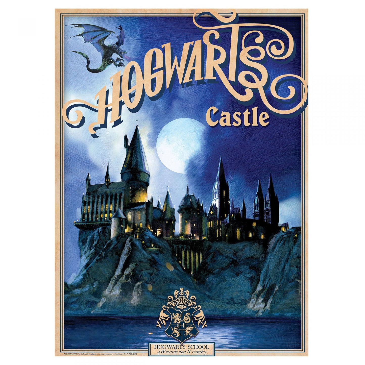 Harry Potter Retro Hogwarts & Diagon Poster