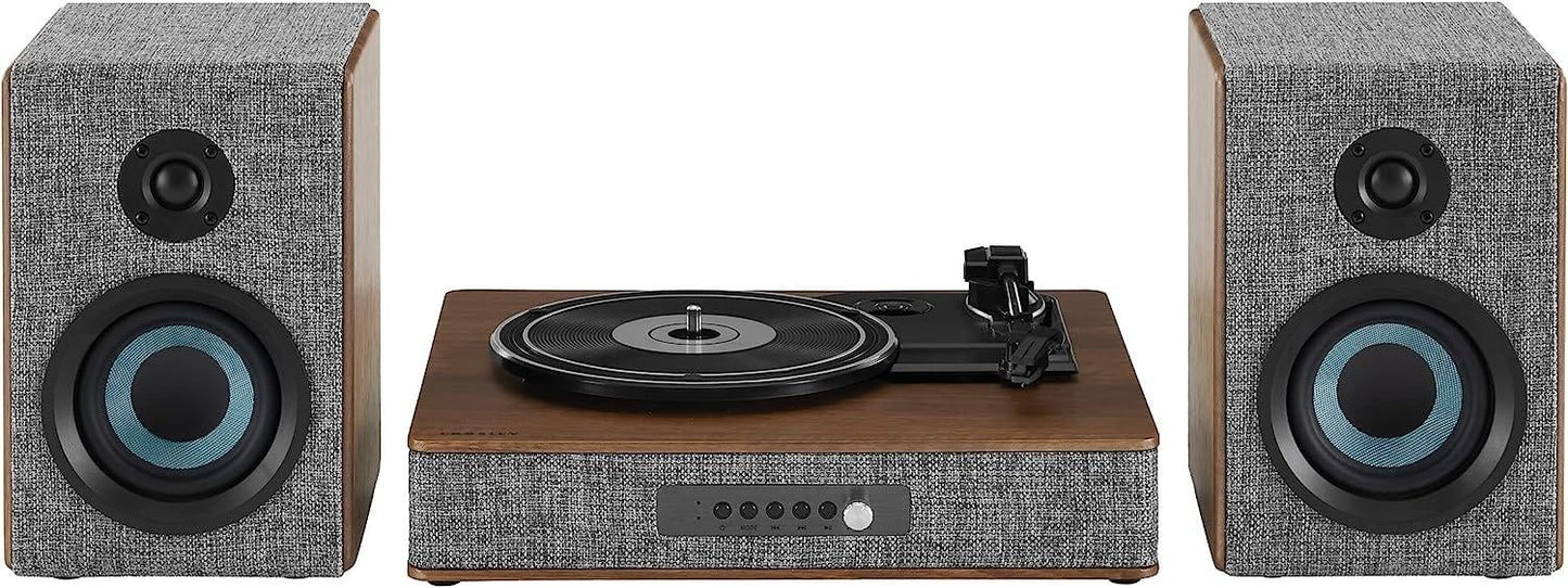 Crosley Aria Record Player With Speakers - Grey